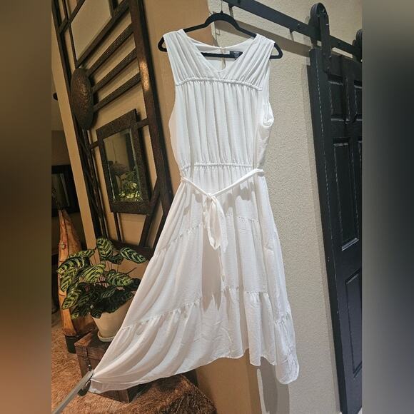 NWT Vera Wang White Tiered Tank Dress Midi White Size Size XXL - Picture 6 of 13